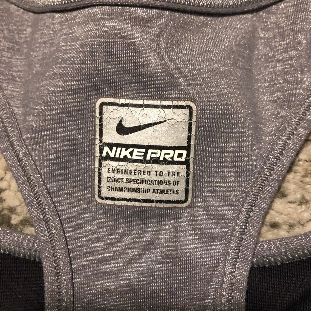 NikeFit Dry Gray & Black Sports Bra Size Medium